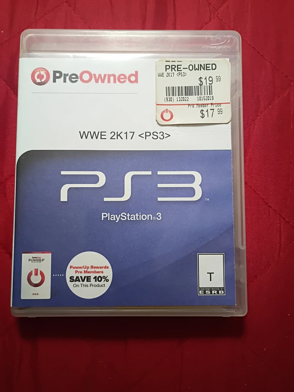 Sony PS3 WWE 2K17 Game - Blue Cover